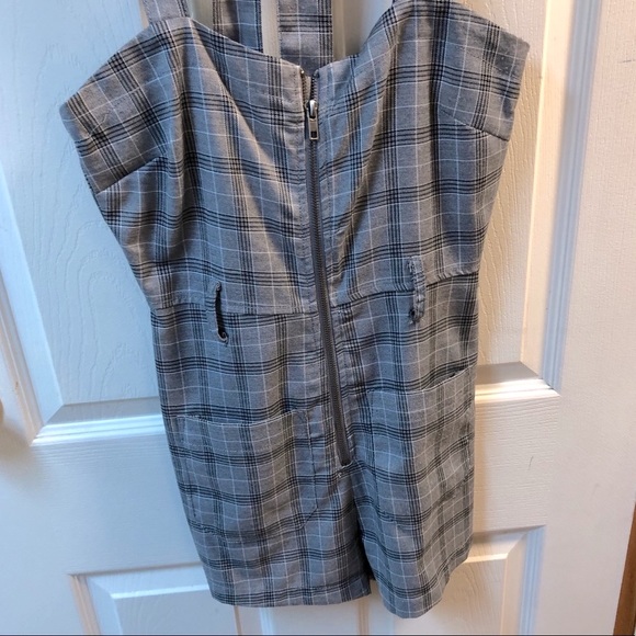 Cotton Candy LA Plaid Belted Romper - Picture 7 of 7